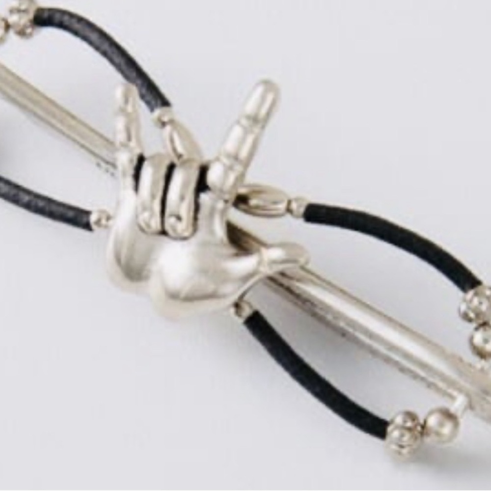 Sign language love ponytail holder Lilla Rose Flexi Hair Clip size Medium NEW